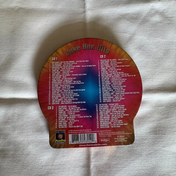 United Audio Entertainment Embossed Tin - 3 CD Set - Juke Box Hits - 75 Tracks - Picture 2 of 9